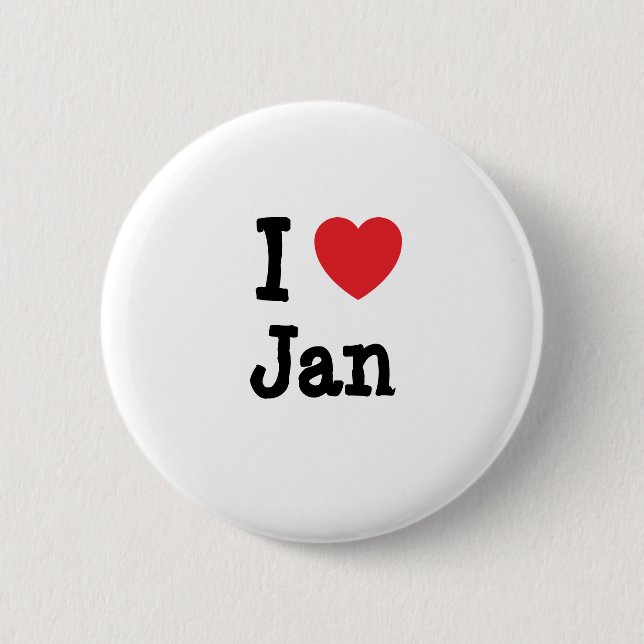 I Liebe Jan heart T - Shirt Button (Vorderseite)