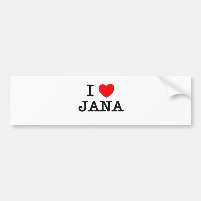 I Liebe Jana Autoaufkleber (Vorne)