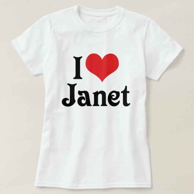 I Liebe Janet T-Shirt (Design vorne)
