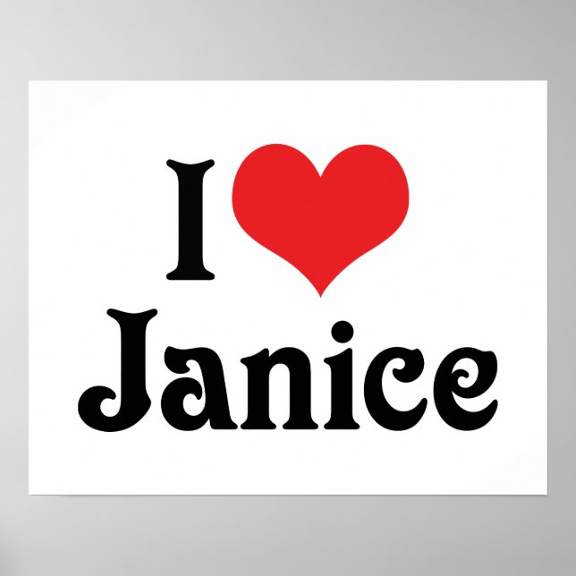 I Liebe Janice Poster (Vorne)
