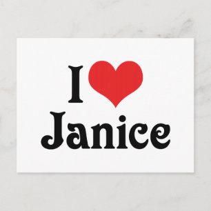 I Liebe Janice Postkarte