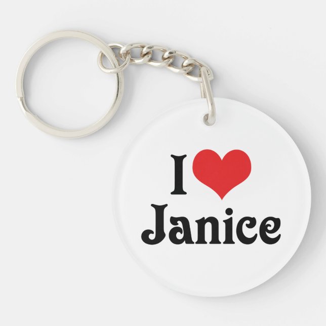 I Liebe Janice Schlüsselanhänger (Vorderseite)