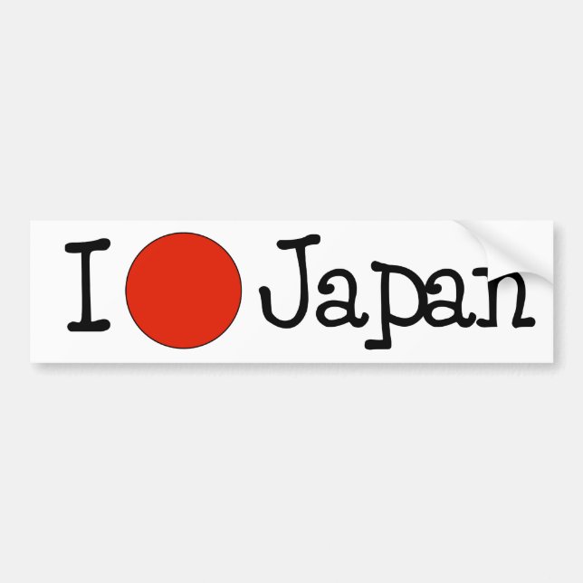I LIEBE JAPAN AUTOAUFKLEBER (Vorne)