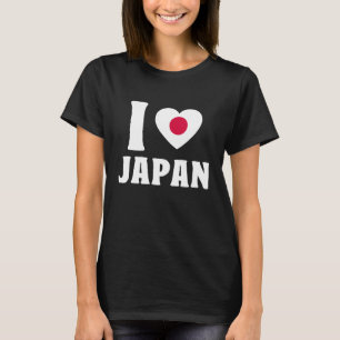 I Liebe Japan Flag Japanisches Herz T-Shirt