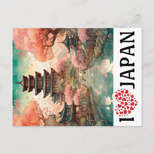 I LIEBE JAPAN POSTKARTE (Vorderseite)