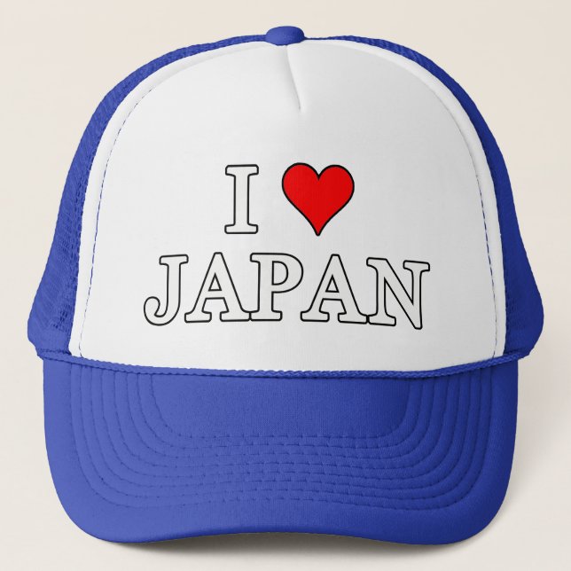 I Liebe Japan Truckerkappe (Vorderseite)