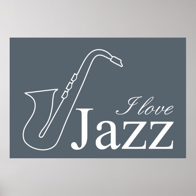 I Liebe Jazz Poster (Vorne)