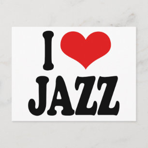 I Liebe Jazz Postkarte