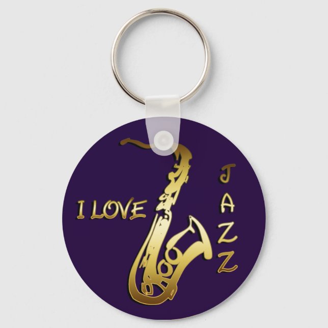 I LIEBE JAZZ SCHLÜSSELANHÄNGER (Vorderseite)