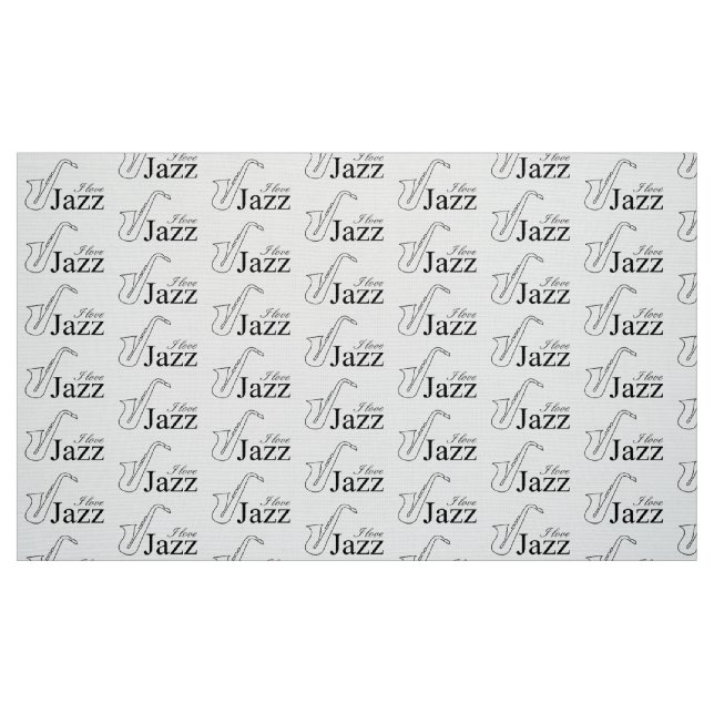 I Liebe Jazz Stoff (Fat Quarter (45,7 x 55,9 cm))