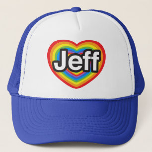 I Liebe Jeff. Liebe I Sie Jeff. Herz Truckerkappe