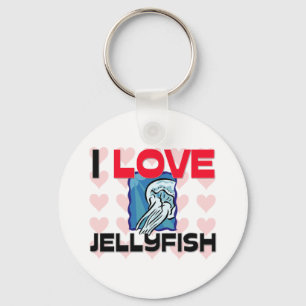 I Liebe Jellyfish Schlüsselanhänger