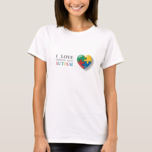 I Liebe Jemand mit Autismus - Herz Puzzle Stück T-Shirt