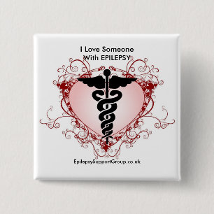 I Liebe jemand mit EPILEPSIE Button