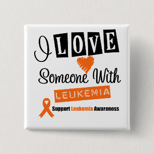 I Liebe jemand mit Leukämie Button