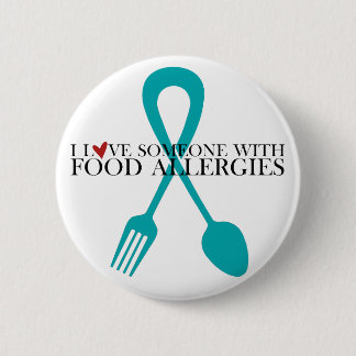 I Liebe jemand mit Nahrungsmittelallergie-rundem Button