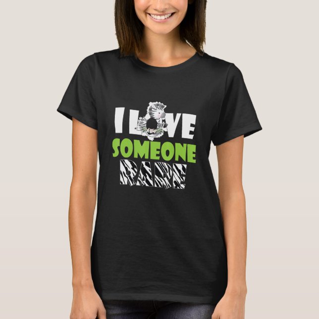 I Liebe Jemand Seltenes Zebra Seltene Erkrankung B T-Shirt (Vorderseite)