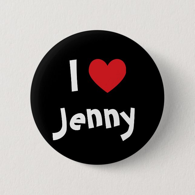 I Liebe Jenny Button (Vorderseite)