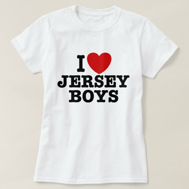I Liebe Jersey Boys T-Shirt (Design vorne)