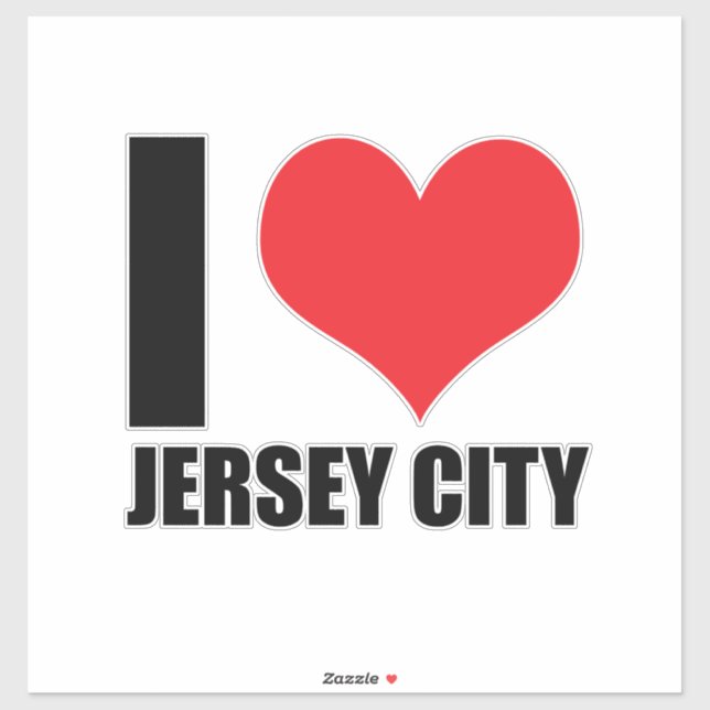 I Liebe Jersey City Aufkleber (Blatt)