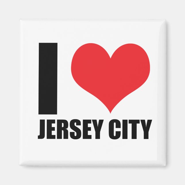 I Liebe Jersey City Magnet (Vorne)