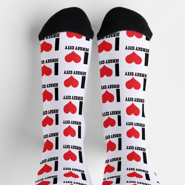 I Liebe Jersey City Socken (Oben)