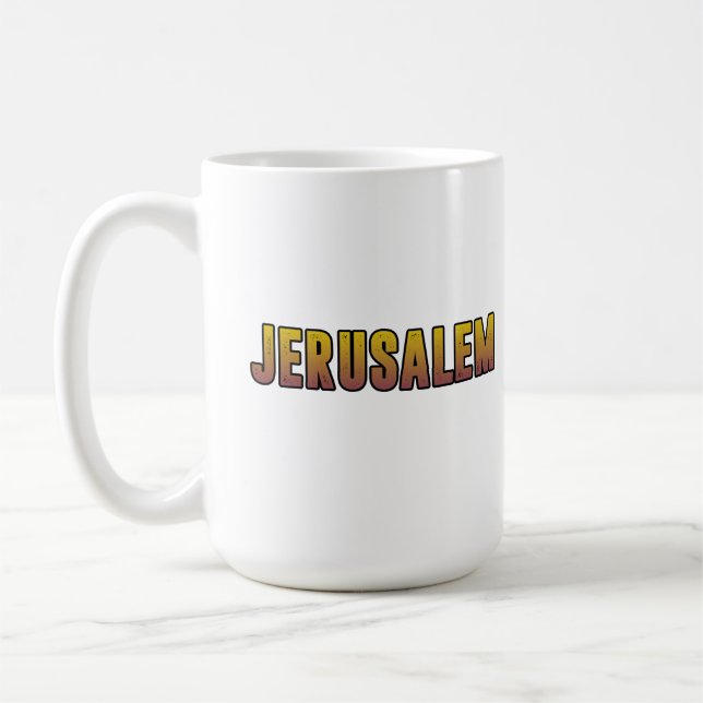 I Liebe Jerusalem Israel Kaffeetasse (Links)