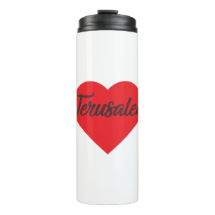 I Liebe Jerusalem Thermosbecher
