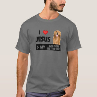 I Liebe Jesus and my Golden Retriever Dog Mama Vat T-Shirt