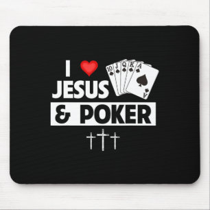I Liebe Jesus and Poker Cards Royal Flush Casino G Mousepad