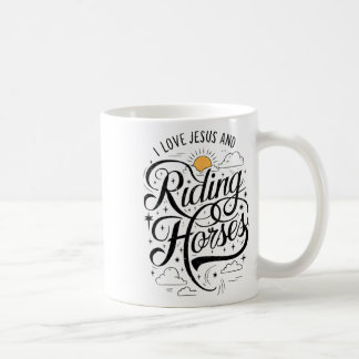I Liebe Jesus and Riding Pferde Pferde Girls Wom Kaffeetasse