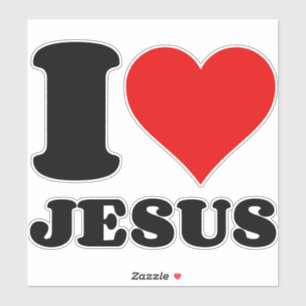 I LIEBE JESUS AUFKLEBER