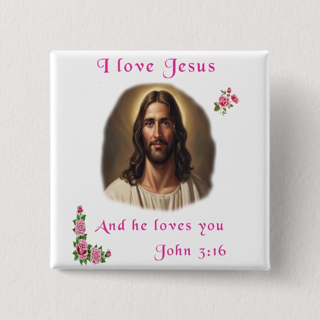 I Liebe Jesus Button (Vorderseite)