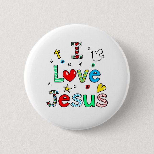 I Liebe Jesus Button (Vorderseite)