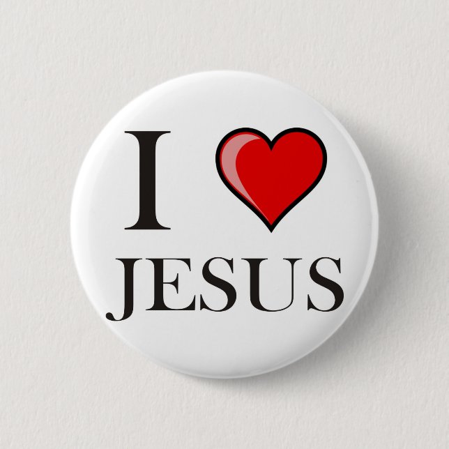 I Liebe Jesus Button (Vorderseite)