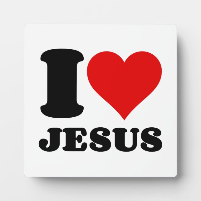 i Liebe Jesus christliche Zitat Fotoplatte (Vorderseite)