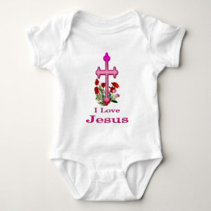 I Liebe Jesus Design 2 Baby Strampler