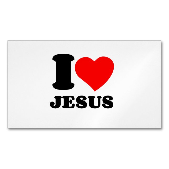 I LIEBE JESUS FÜR CHIRCHRISTIANER MAGNETISCHE VISITENKARTE (Vorderseite)