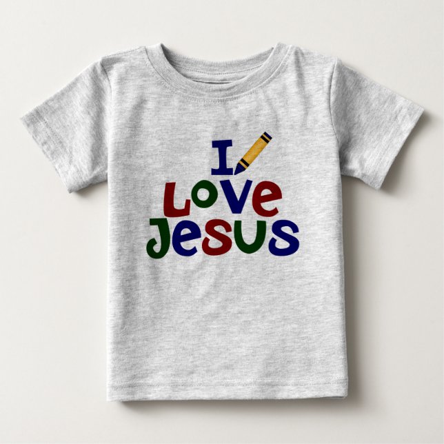 I Liebe Jesus / Jesus Lieben Ich Christlich Baby T-shirt (Vorderseite)