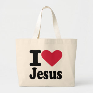 I Liebe Jesus Jumbo Stoffbeutel