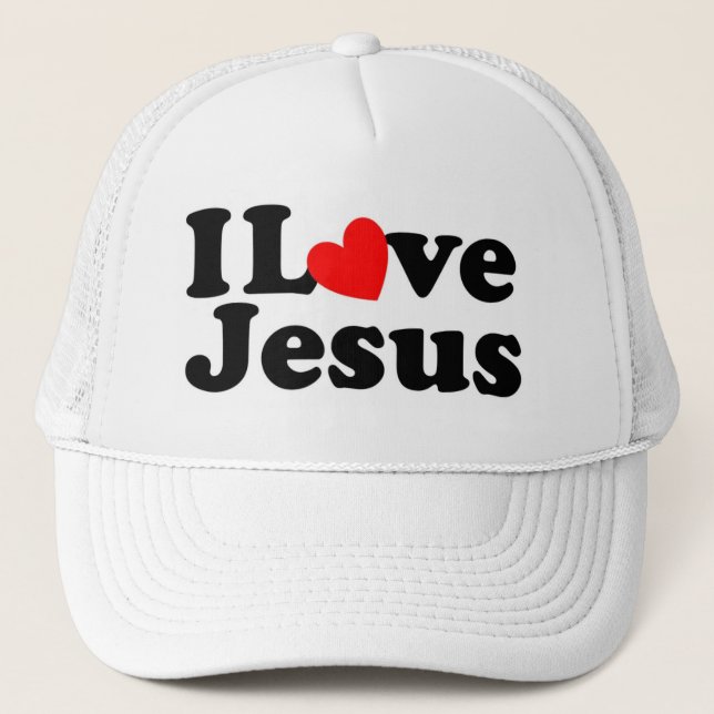I Liebe-Jesus-Kappe Truckerkappe (Vorderseite)