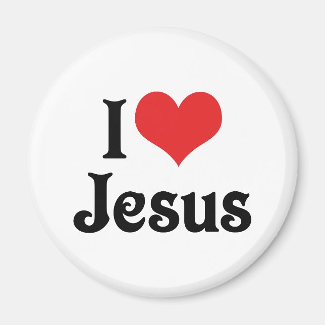 I Liebe Jesus Magnet (Vorne)