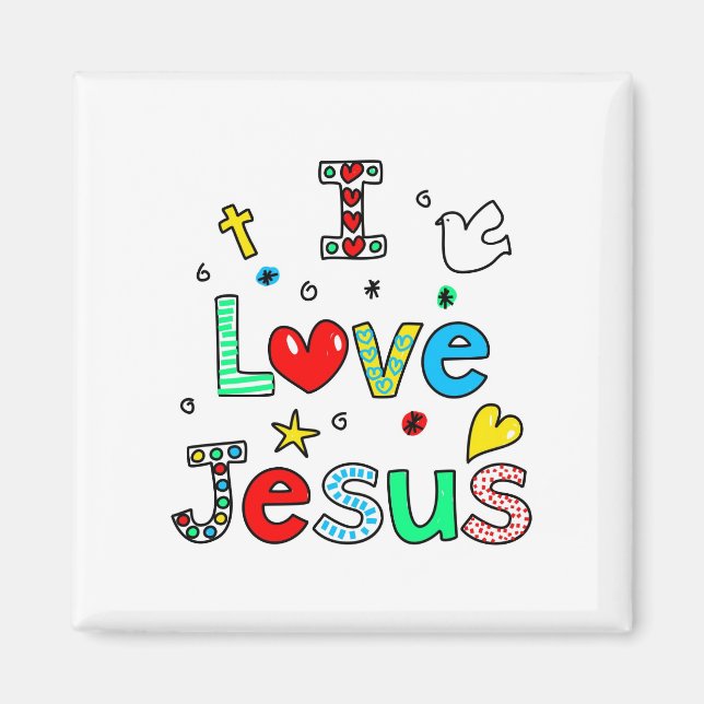I Liebe Jesus Magnet (Vorne)