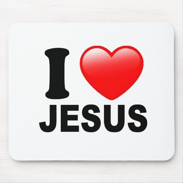 I Liebe Jesus Mousepad (Vorne)