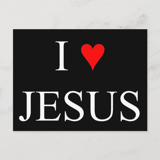I Liebe Jesus Postkarte (Vorderseite)