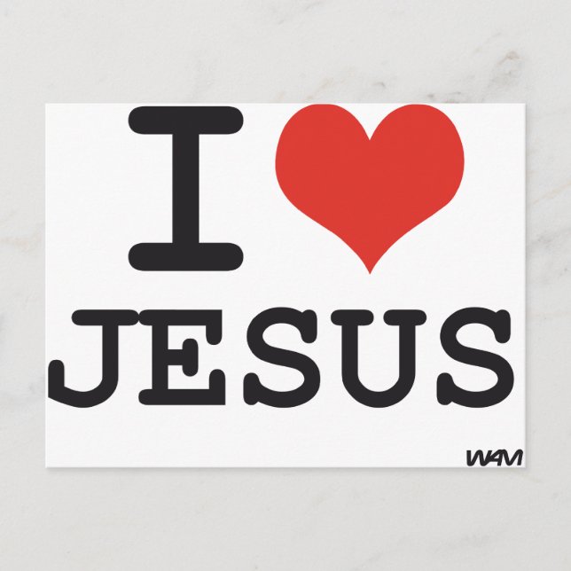 I Liebe Jesus Postkarte (Vorderseite)