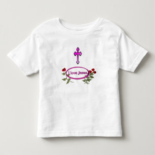 I Liebe Jesus Produkte mit Rose Kleinkind T-shirt