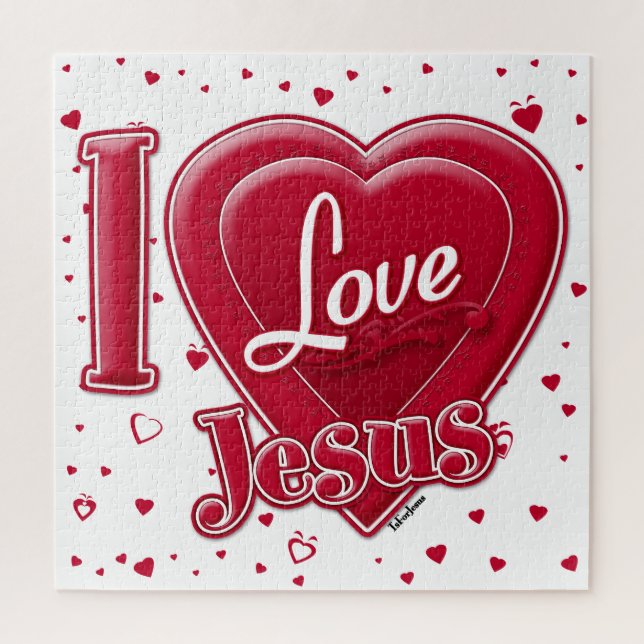 I Liebe Jesus Rotes Herz (Vertikal)