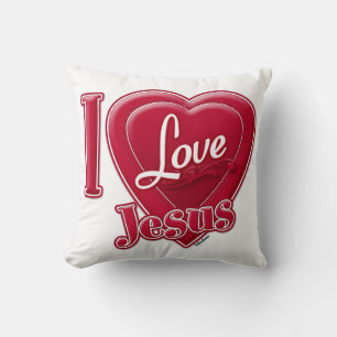 I Liebe Jesus Rotes Herz Kissen