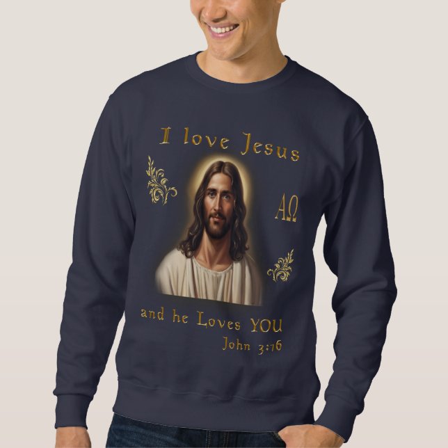 I Liebe Jesus Sweatshirt (Vorderseite)